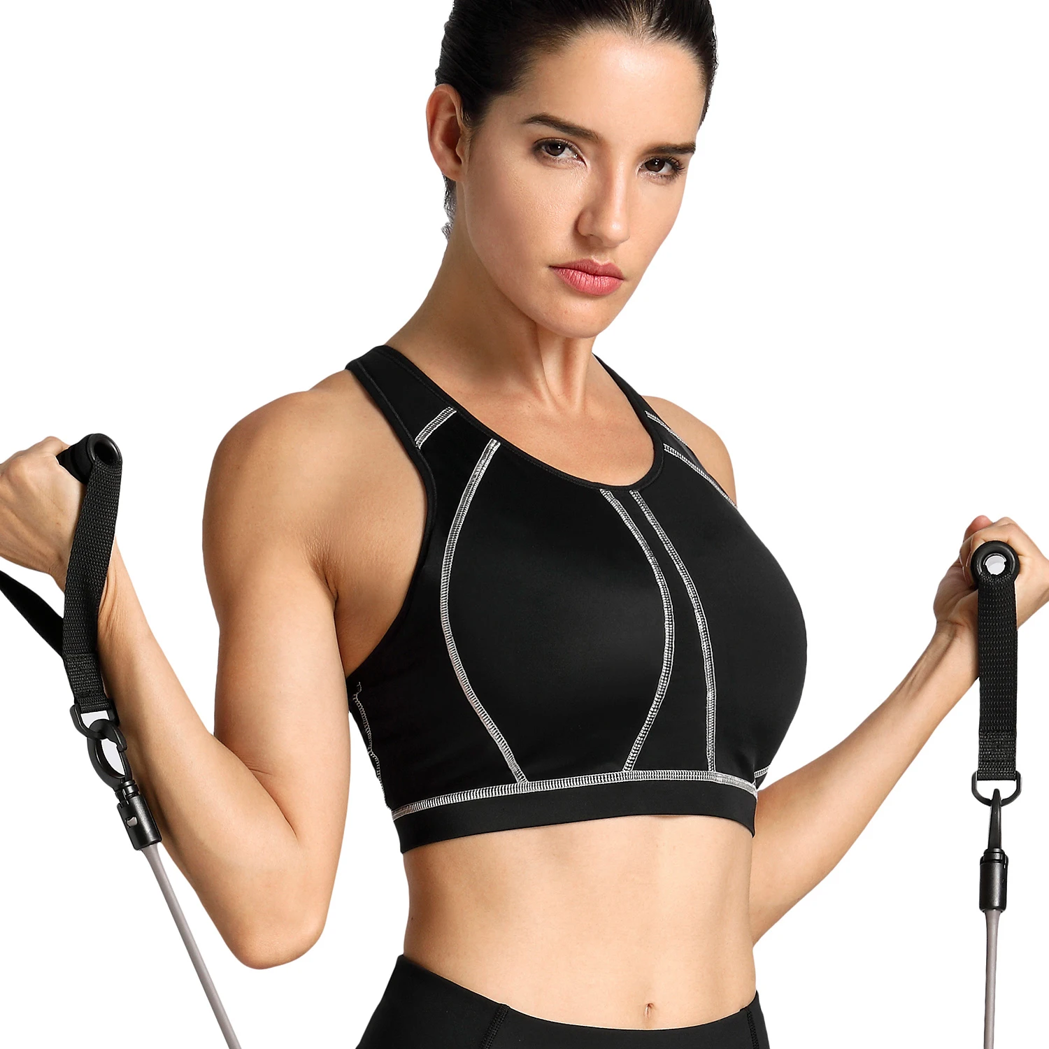 Syrokan Vrouwen Hoge Impact Padded Ondersteunende Wirefree Volledige Dekking Sportbeha Vrouwelijke Nieuwe Top Bralette Ondergoed Athletic