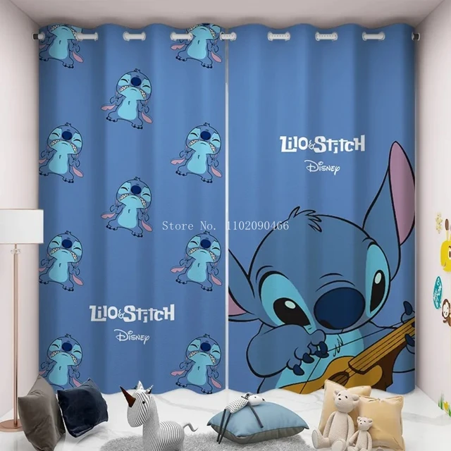 Lilo Stitch – rideaux occultants 3D, 2 panneaux, décoration pour chambre à  coucher, salon, maison, enfants, garçons