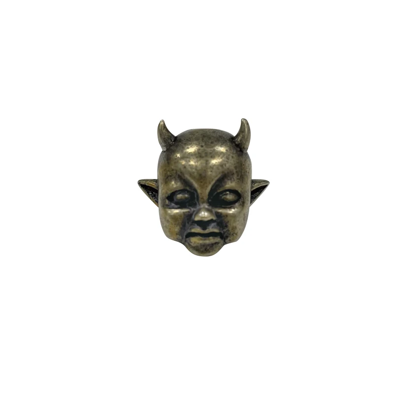 EDC Brass Knife Beads Little Demon for Camping Hiking Umbrella Rope Outdoors Tools Decoration Hanging DIY Handmade Accessorries