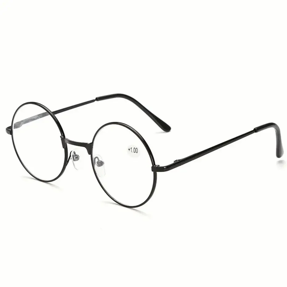 Timeless Unisex Vintage Metal Round Frame Reading Glasses