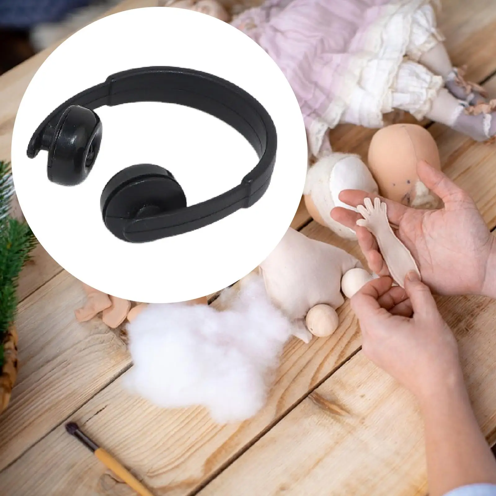 BJD Doll Mini Headphones Lightweight Headset Decoration for 1:6 Scale Dollhouses Accessory DIY Photo Props Birthday Gift