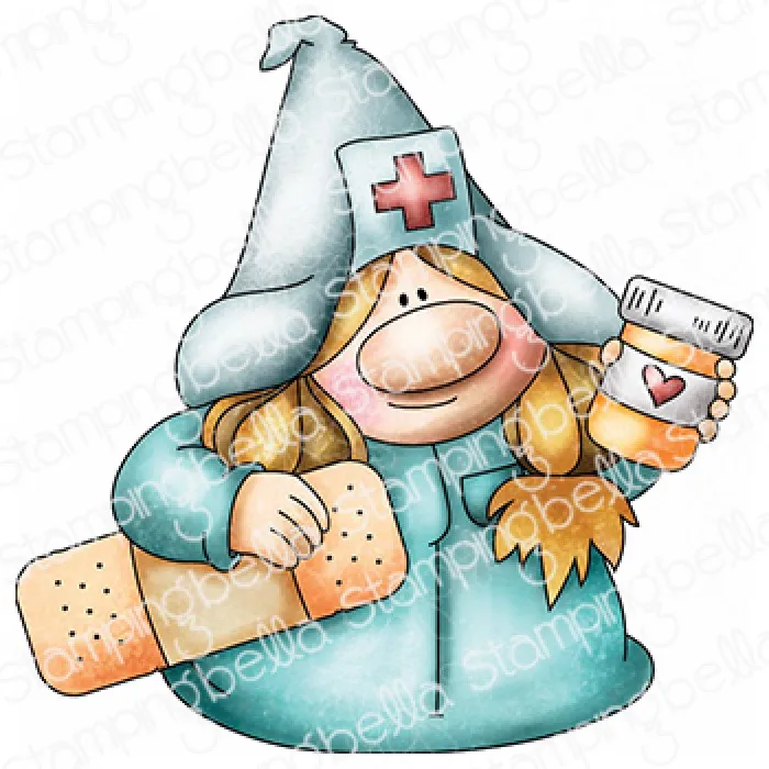 

Gnome Nurse Set of New Transparent Silicone Stamps Silicone Seals for DIY Scrapbooking Album Card Making
