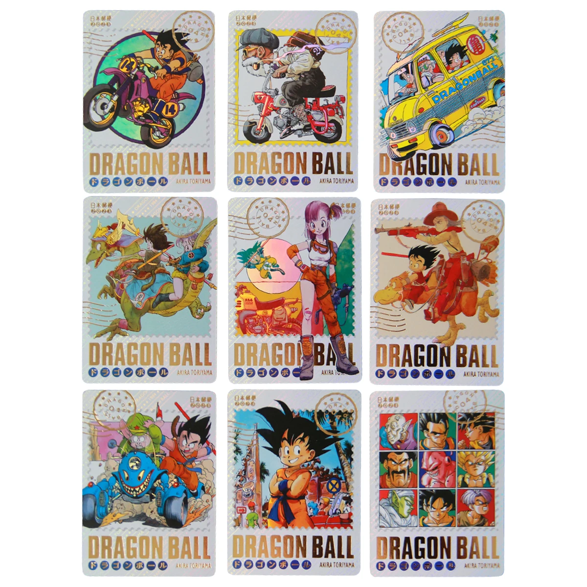 

10Pcs/set Self Made Dragon Ball Goku Gohan Bulma Stamp Series Flash Card Classic Game Anime Collection Cards Diy Gift Toys