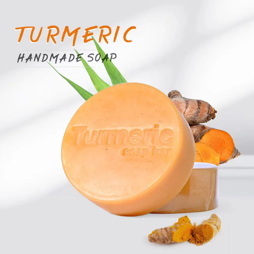 Tumeric Soap 100g Acne Dark Spots Removal Skin Brighten Handmade Soap