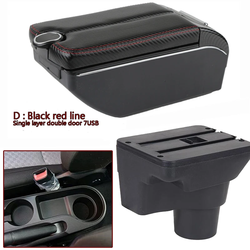 

For KIA Rio 4 Rio X-line armrest box Double door central Store content box car-styling accessories 2016 2017 2018 2019 2020