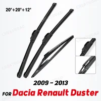 Wiper Front & Rear Wiper Blades Set Kit For Dacia Renault Duster MK1 2009 - 2013 Windshield Windscreen 20"+20"+12" 1