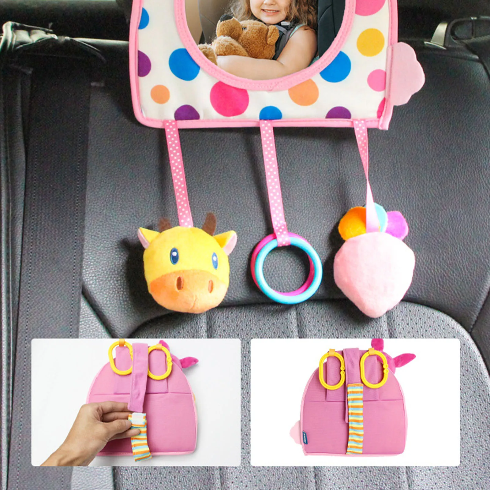 Cute Baby Car Mirror Rear View Baby Car Back Seat Mirror Cute Rearview Mirrors With Wide Crystal Clear View For Cars Stoller