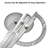 180 Degree Protractor Metal Angle Finder Angle Ruler Woodworking Tools Measuring Ruler Angle Meter Stainless Steel Goniometer 4