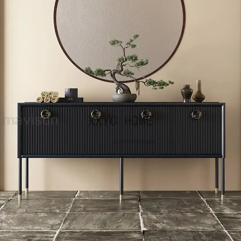 New Chinese Style Sideboard For Dished Modern Light Luxury Hallway Decoration Cabinet Villa Living Room Locker et Furniture