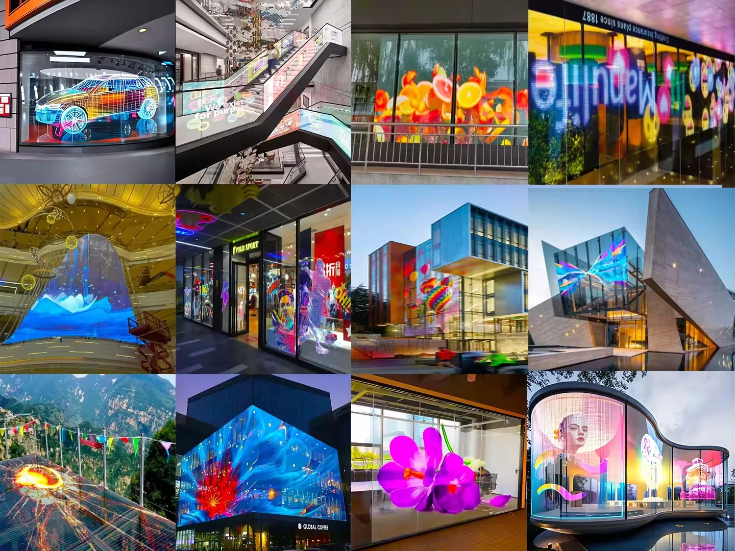 Transparent LED Display Window Glass LED Screen Indoor Video Wall LED Stage LED Panel LED Display Board 4