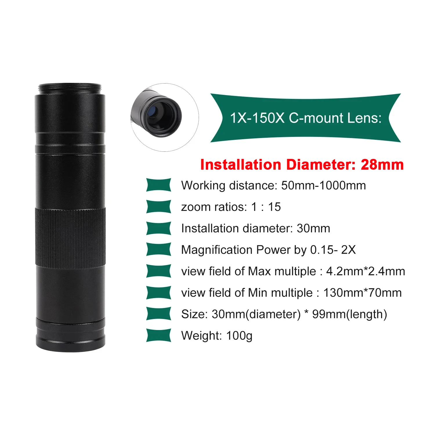 YIZHAN 4K/1080P 30FPS 전자 디지털 현미경 HDMI USB/VGA HD 납땜 카메라 150X 렌즈 0.3X/0.5X/2X Baelow Tools Repair