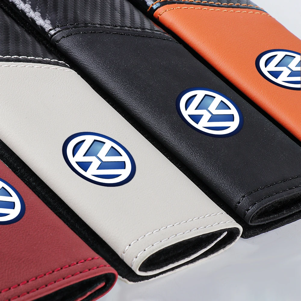 자동차 인테리어 탄소 섬유 안전벨트 어깨 패드 커버 액세서리 폭스바겐 VW 골프 R GTI 제타 R라인 파사트 타이고 MK4용