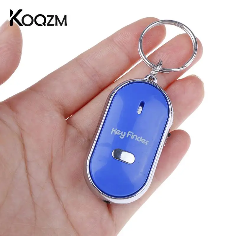 Blue Anti Lost Key Finder Locator Keychain Whistle Beep Sound Alarm LED