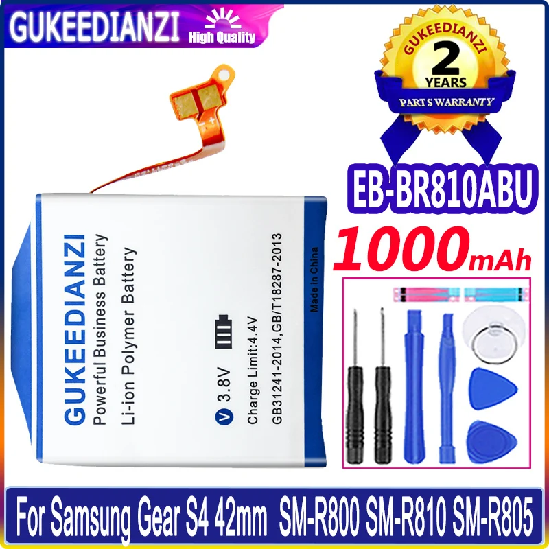 

1000mAh Battery EB-BR800ABU For Samsung Gear S4 S4 Mini S4mini SM-R800 SM-R805 SM-R810 42mm 46mm Smart-Watch Battery New Bateria