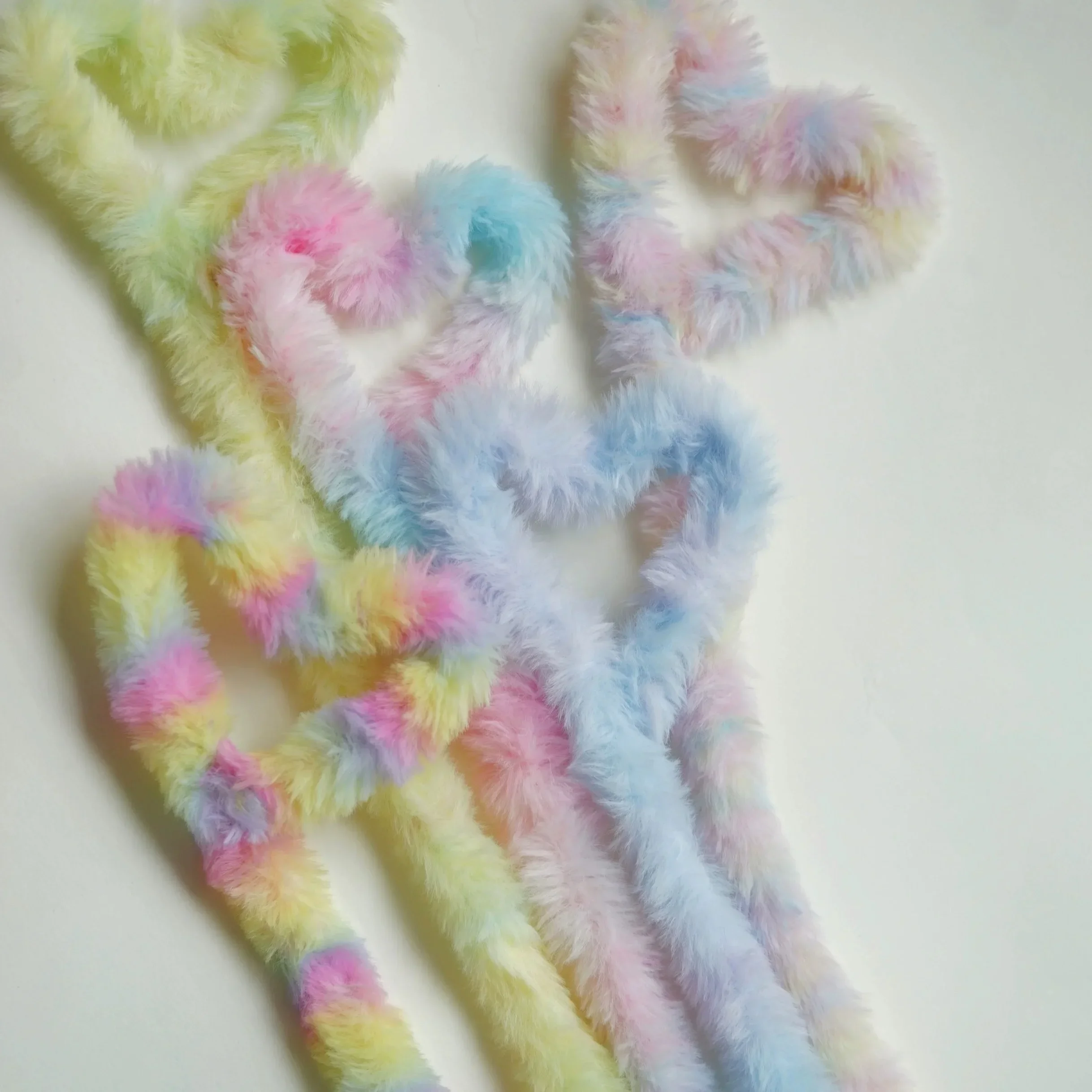 Craft Supplies Craft Toys Doll Handmade Accessories Gradient Rabbit hair Twist Wire Sticks Colorful Dense Wool Iron Wire Strip Stick DIY Handmade Toys Doll Toys Sewing Accessories