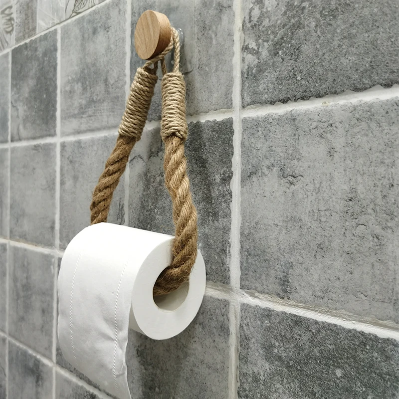 Vintage Towel Hanging Rope Toilet Paper Holder Home Hotel Bathroom accessories Decoration Supplies  휴지걸이 Tissue hanger