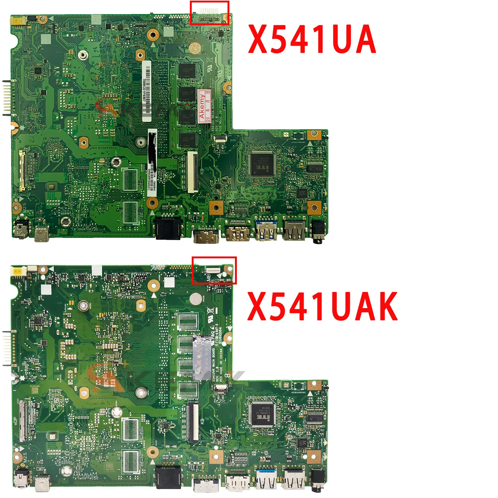 Laptop Motherboard i3 i5 i7 6th Gen 7th Gen Cpu para Asus X541uj X541uv X541uvk X541uq X541u Notebook Mainboard X541ua X541uak - Imagem 2