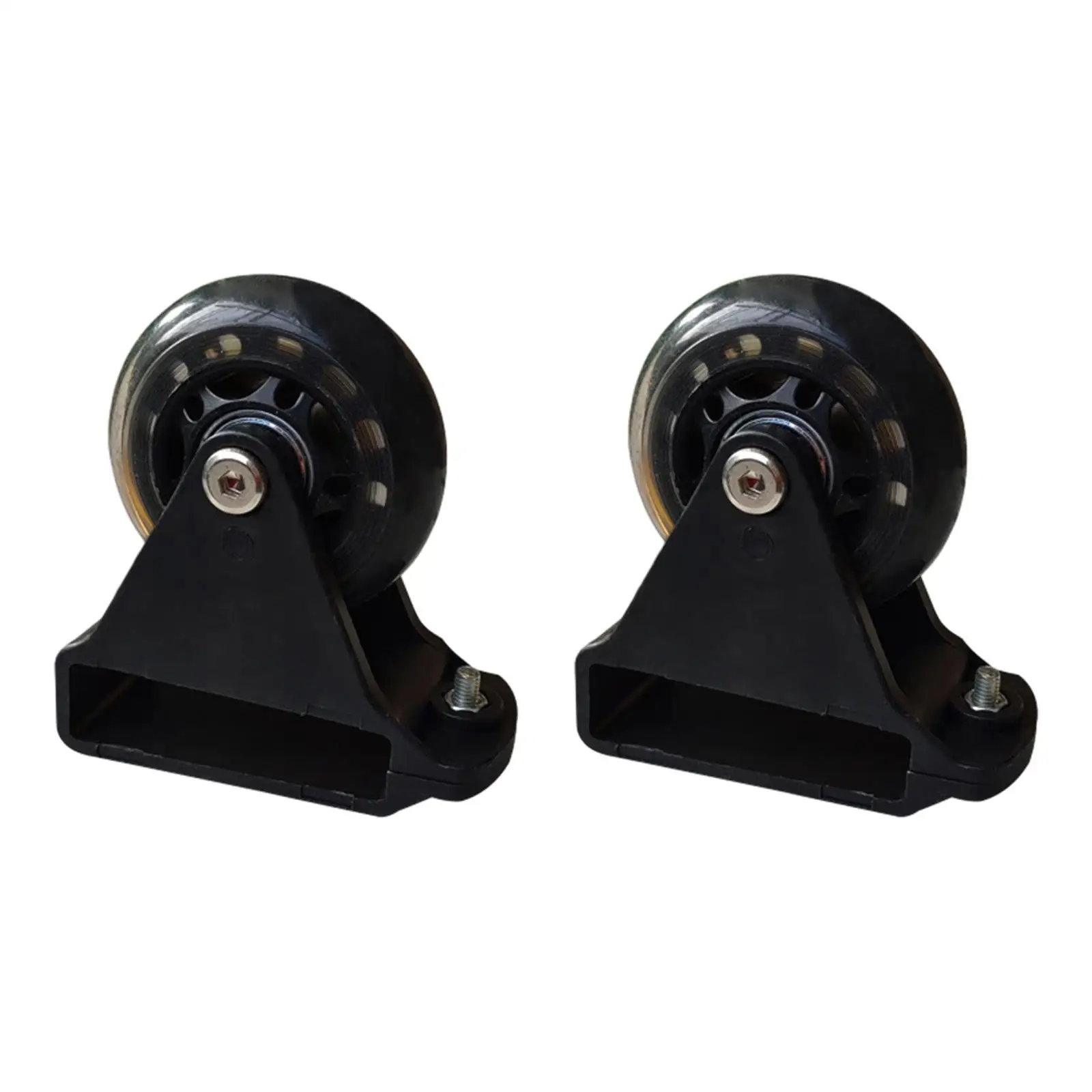2 Pieces Leveling Casters Black Replacement Ladder Accessories Ladder Balance Bar Wheels for Equipment Shelves Machine Workbench