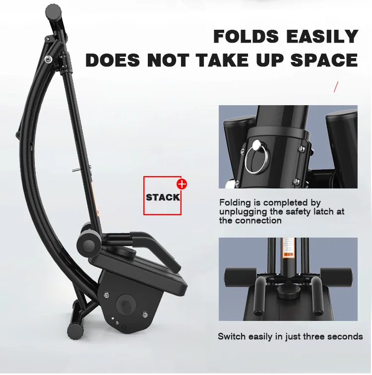 Abdominal Training Equipment Thin Waist Machine Foldable Sit Up Bench Body Workout Machine Weight Ab Fitness Trainer Bench