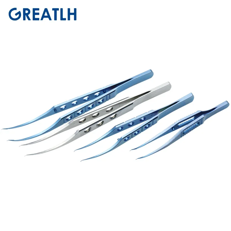 Ophthalmic Colibri Beaked Toothed Forceps Fine Pierse Tips Tweezers Dental Ophthalmic Surgical Instrument 1pcs