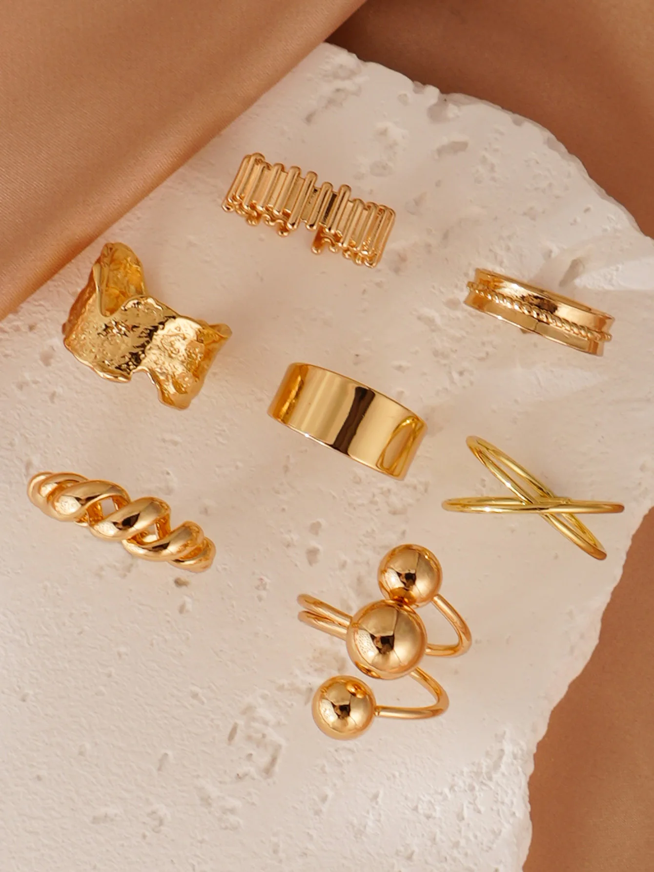 Punk Ring Set Jewelry for Women