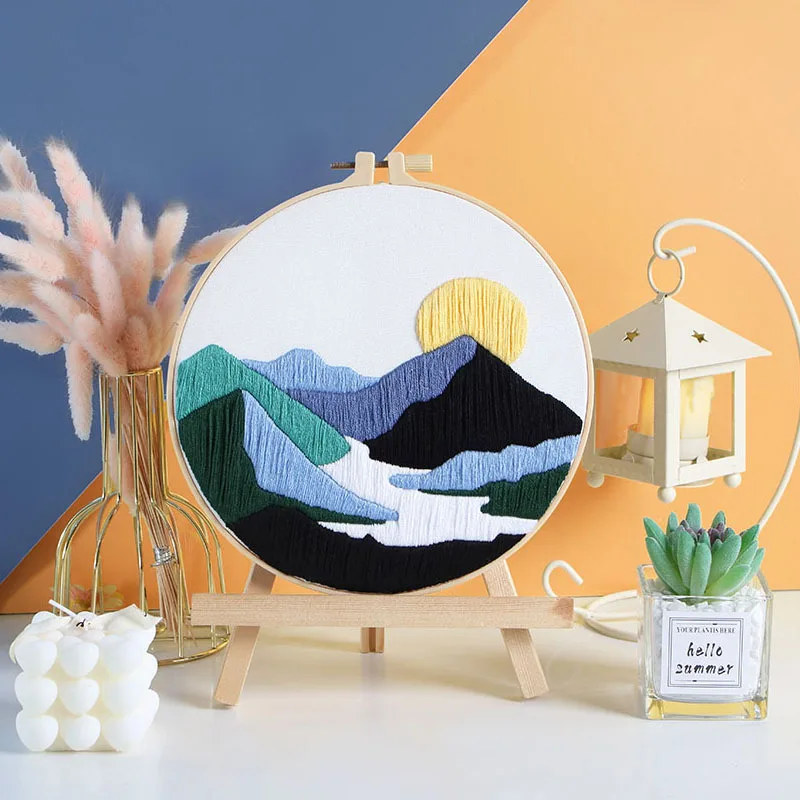 Handmade Embroidery DIY Kit European Landscape