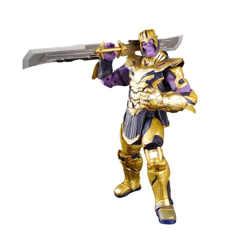 

Disney Marvel Legends Avengers Thanos Joint Movable Infinite Gloves Double Edged Knife Figma Movie Model Collection Toy Gift