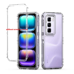 Hybrid Armor Shockproof Case with Transparent Acrylic and TPU设计 for Hot 50 Pro Plus 4G (Clear)