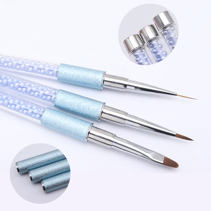 

Blue Rhinestone Manicure Pen Nail Accessories Tool Brush French Light Therapy Pen Painting Pen Nail Supplies For Professionals