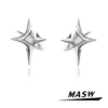 MASW Original Design Cool Style High Quality Brass Thick Silver Plated Star Earrings For Women Jewelry 2023 Trend New Gift 1