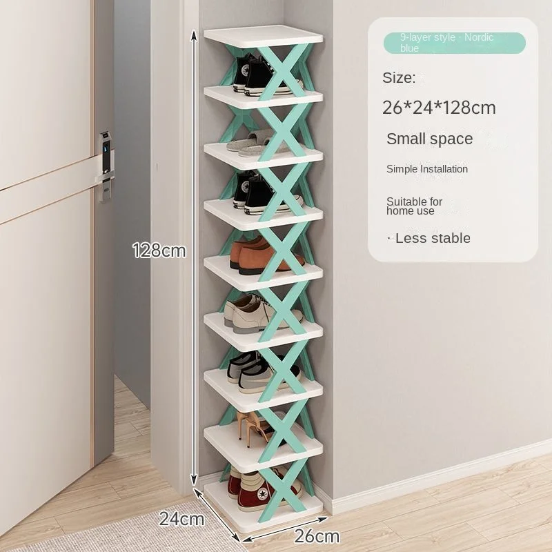 Storage artifact Stackable multi-layer simple shoe rack, home doorstep shoe cabinet, small narrow shoe cabinet for storing pro