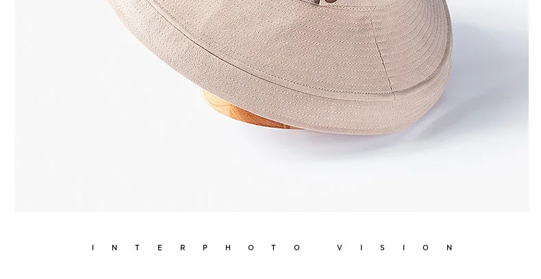 Sommerlicher UV-Schutz-Sonnenhut mit großer Krempe für Damen und Herren – Modischer, einfarbiger Sonnenschutz-Bucket Hat für Reisen und Shopping – Großhandel im Trend – Detail 10
