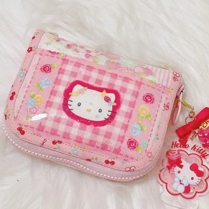 Girly Heart Hello Kitty Anime Kawaii Sanrio Print Card Bag Kt Cat Ins Cartoon Cute Sweet Card Storage Bag Gifts for Girls