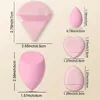 12 pcs Triangle Makeup Powder Puffs With Hair Clips, Velour Cosmetic Powder Sponges, Makeup Application And Hairstyling Tools 2