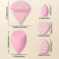 12 pcs Triangle Makeup Powder Puffs With Hair Clips, Velour Cosmetic Powder Sponges, Makeup Application And Hairstyling Tools 2