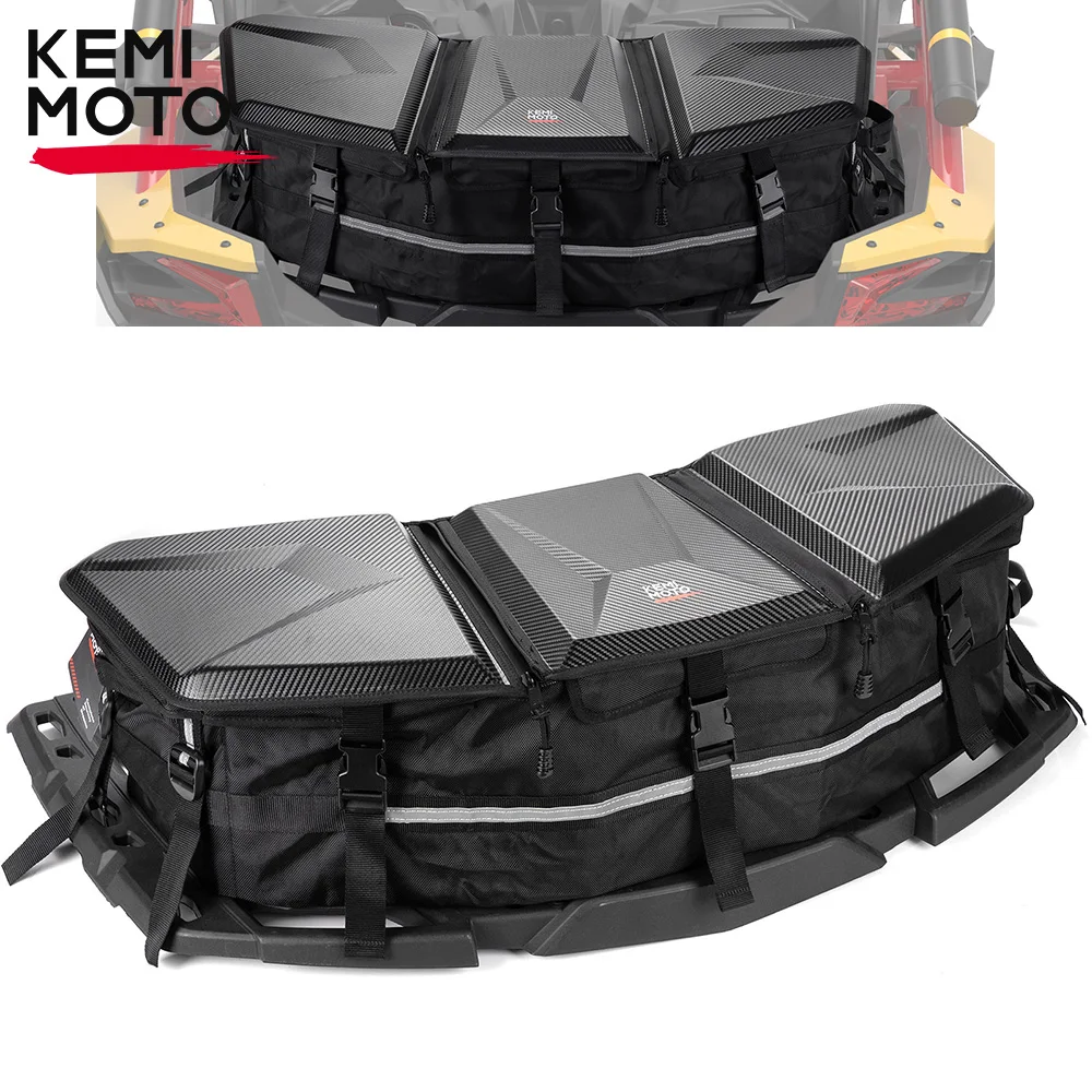 Kemimoto Utv 13gal Rear Rack Cargo Bag For Canam Maverick X3 1000