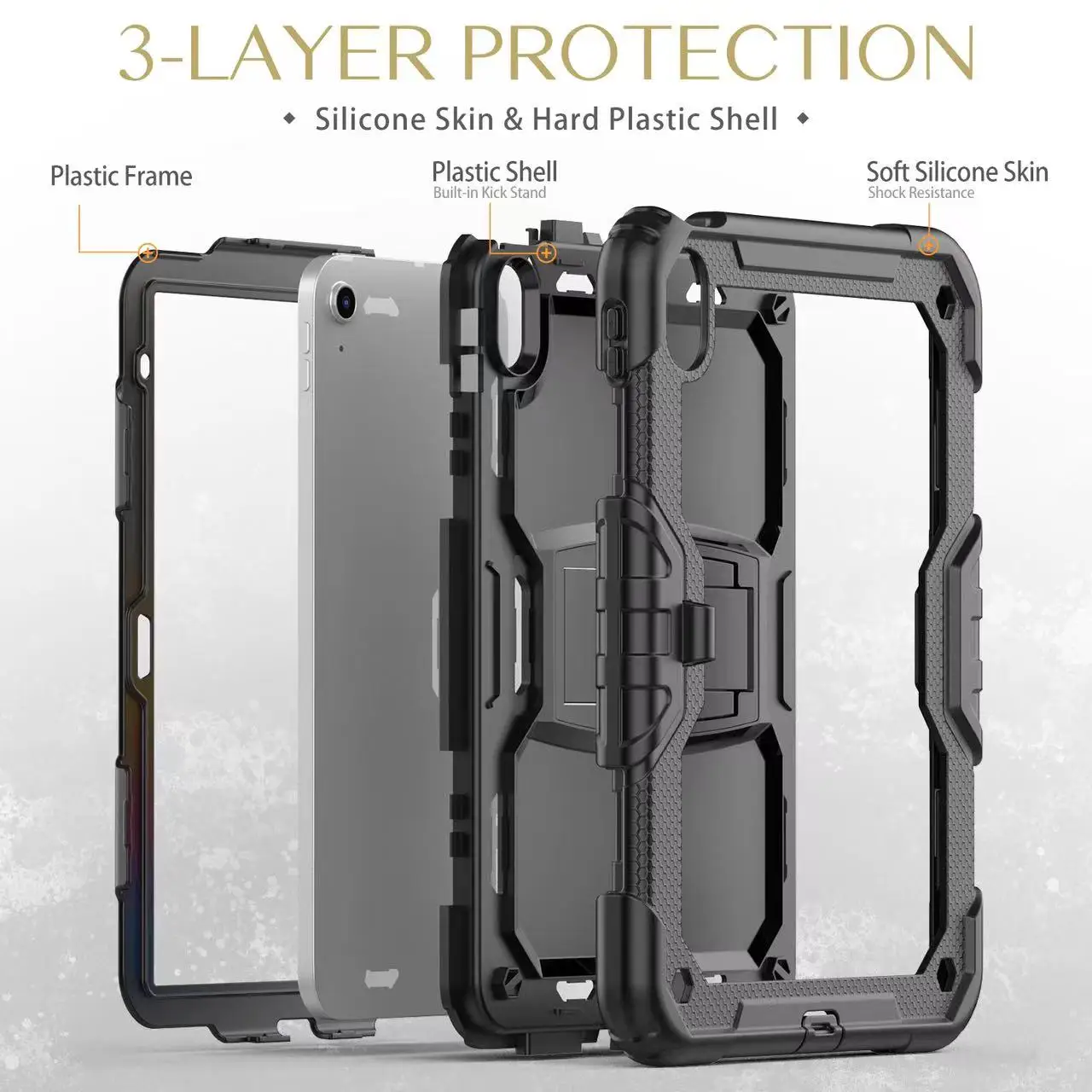 Durable Silicone Stand Case for Tablets - Kid-Friendly Protective Cover