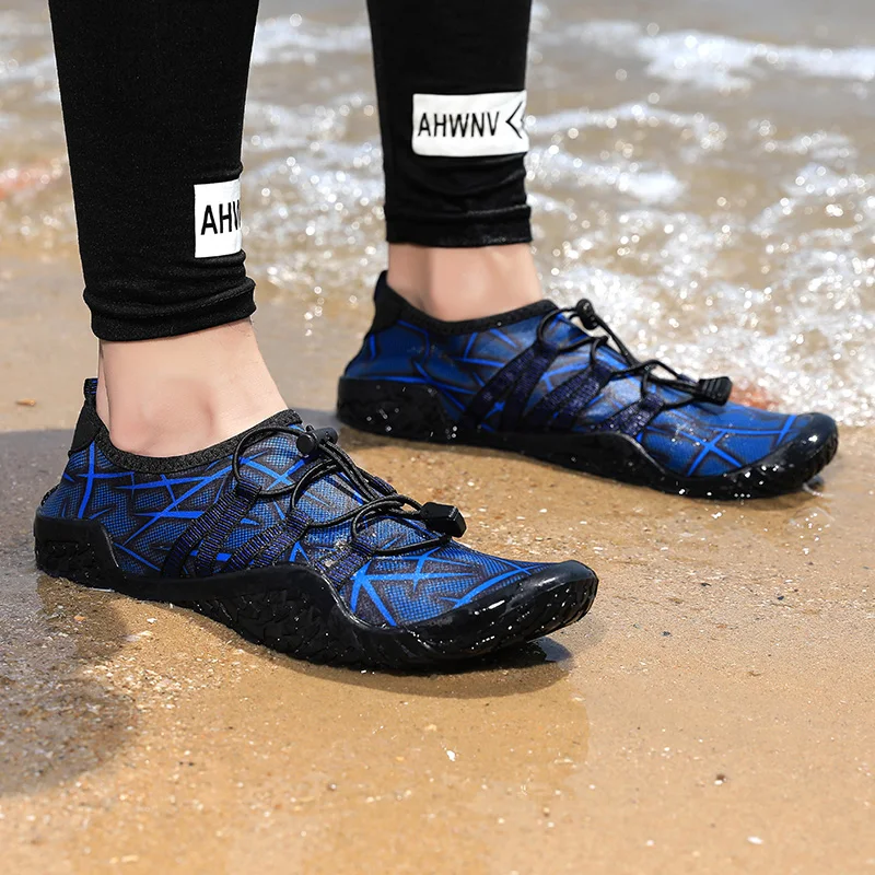 Lager Size Swimming Beach Shoes Unisex Non-Slip Gym Footwear Women Wading Shoes Men Quick Dry Upstream Aqua Shoes 36-47#