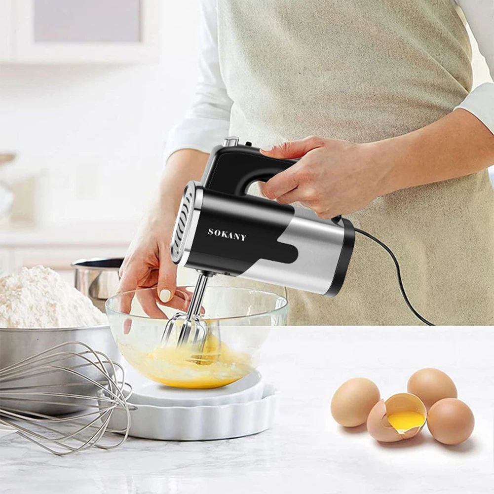 220-240V 800W Mini Automatic Cream Cake Dough Mixer 5 Speeds Electric Food Blender Handheld Egg Beater Kitchen Tools