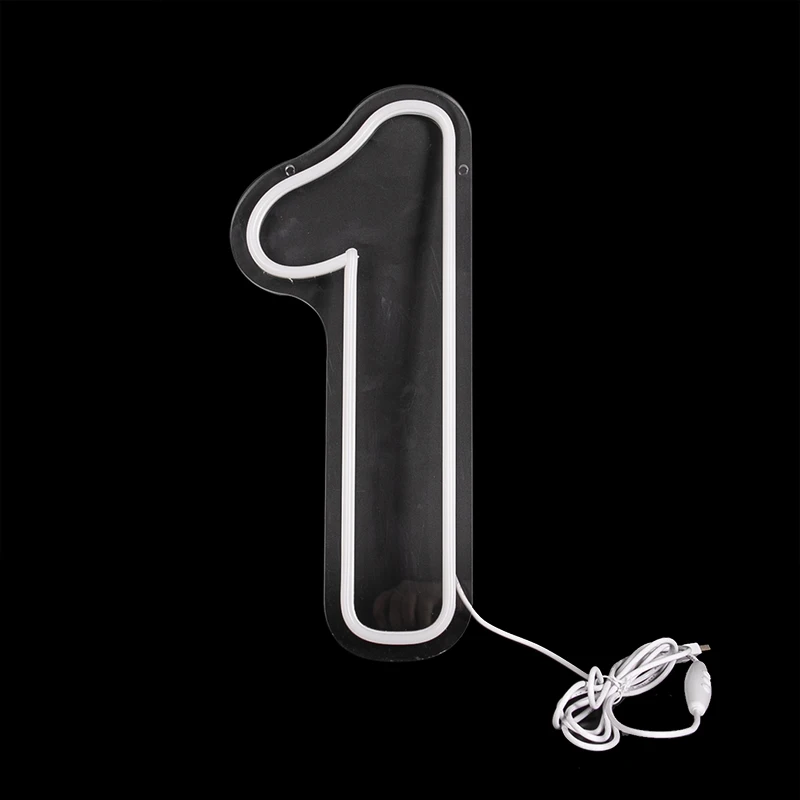 Numbers Neon Sign Birthday Acrylic Lights 0 to 9 with Switch for Wedding Party Business Beauty Salon Wall Decor 1