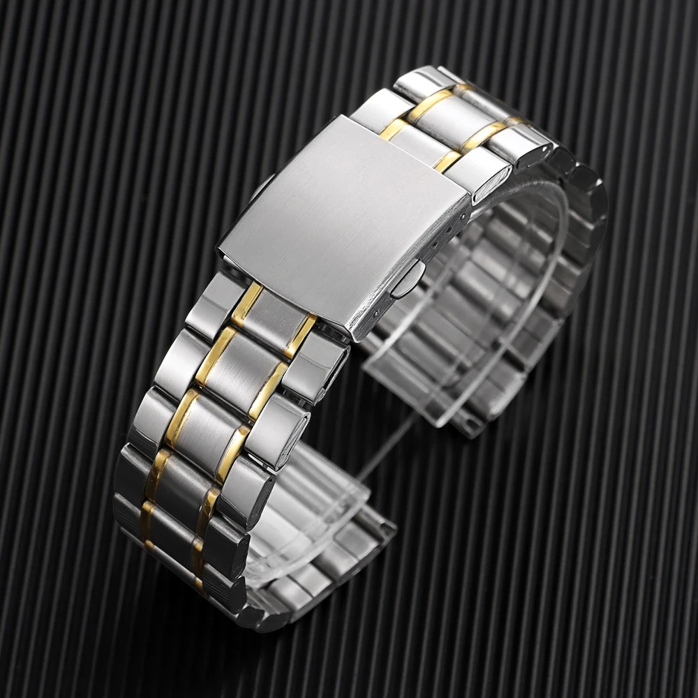 Elegant Metal Wristband Bracelet for Women and Men - Silver & Gold Finish