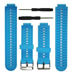 Silicone Solid Color Watch Band Wrist Strap Replacement (Blue)