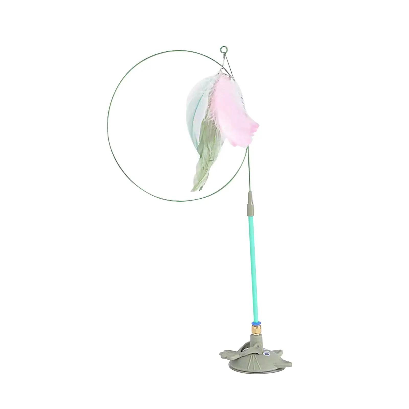 Interactive Cat Toys Removable Suction Cup Cat Feather Toys for Kitty