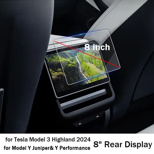 Tempered Glass Film Protector for Tesla Model 3 Highland Model Y Juniper Model Y Performance Rear Center Control Screen - Image 9