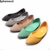 Lady Cheap Candy Color Western Larger Size 33-48 Pointy Closed Toe Cover Heels Flattie Women Single Ballerina Shoes Summer Style 1