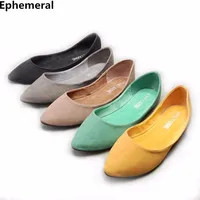 Lady Cheap Candy Color Western Larger Size 33-48 Pointy Closed Toe Cover Heels Flattie Women Single Ballerina Shoes Summer Style 1