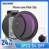 NEEWER 67mm Clip On Variable ND2-ND32 Phone Lens Filter Kit, Phone Clip with Threaded Adapter Ring/Cold Shoe/Locking Knob 1