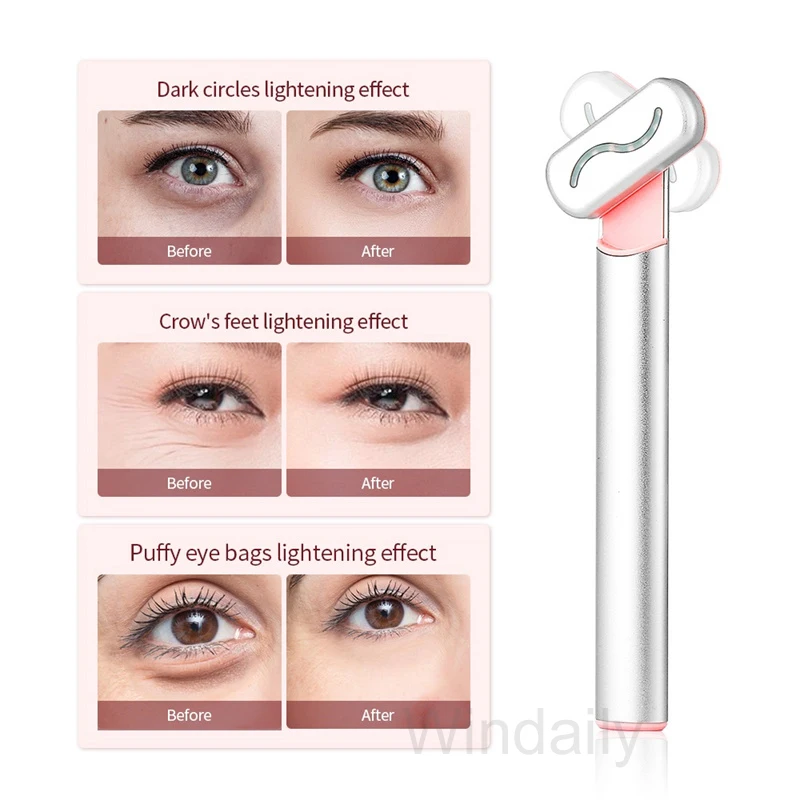 4-in-1 EMS Red Light Therapy Facial Wand Skin Tightening Anti-Aging Beauty Device Microcurrent Wrinkle Reduction Eye Massager eye massager skin tightening device