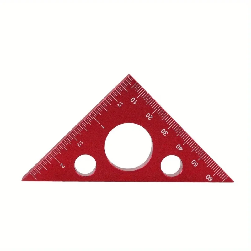 Triangle Ruler 45/90 Degree Metric Scale Precision Angle Ruler Aluminum Thickened Height Multifunction Woodworking Tool