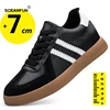 Sneakers Men Elevator Shoes Hidden Heels Genuine Leather Heighening Shoes For Man Increase Insole 7CM Optional Height Shoes 1